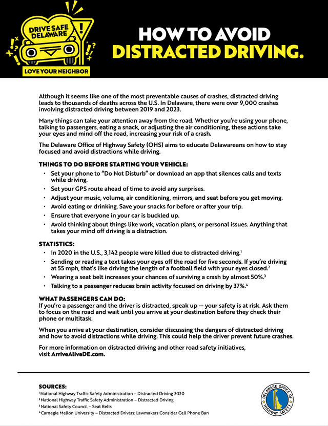 How to Avoid Distracted Driving